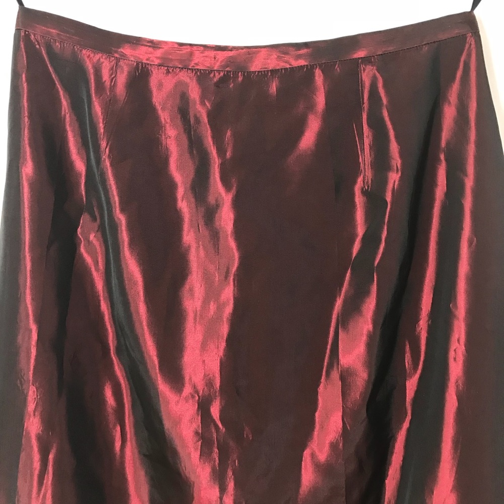 Ann Taylor semi formal Burgundy maxi skirt - Picture 2 of 7